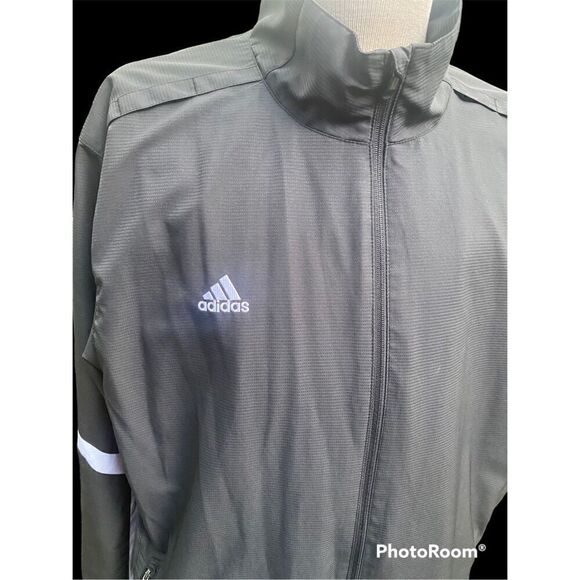 Adidas Men’s Performance All Weather Zip Front Jacket Size XXL Black - Picture 5 of 9